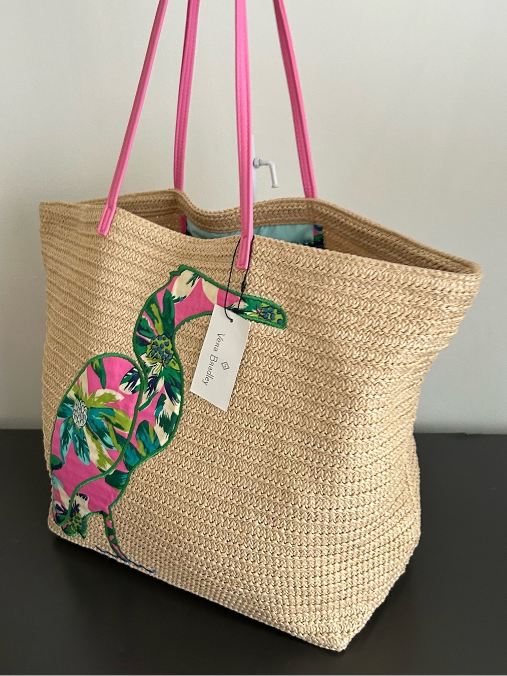 Vera Bradley Flamingo Beach Tote Large Travel Bag - Picture 5 of 14